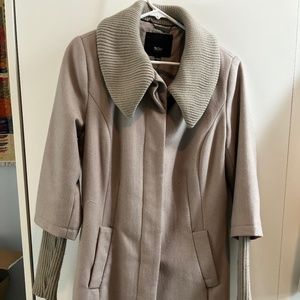 Wool Merona knee length Coat Light Tan